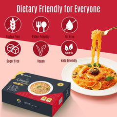 Hethstia konjac noodles in a stir-fry idea showcasing versatility.