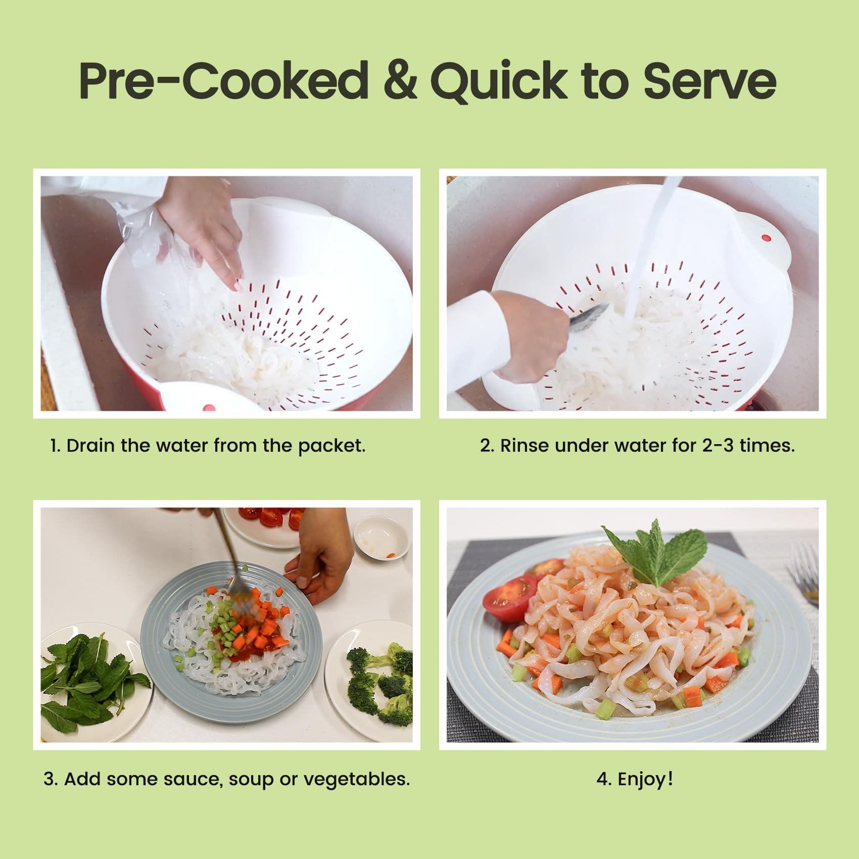 Sugar-free option from Hethstia Konjac noodles for balanced dishes