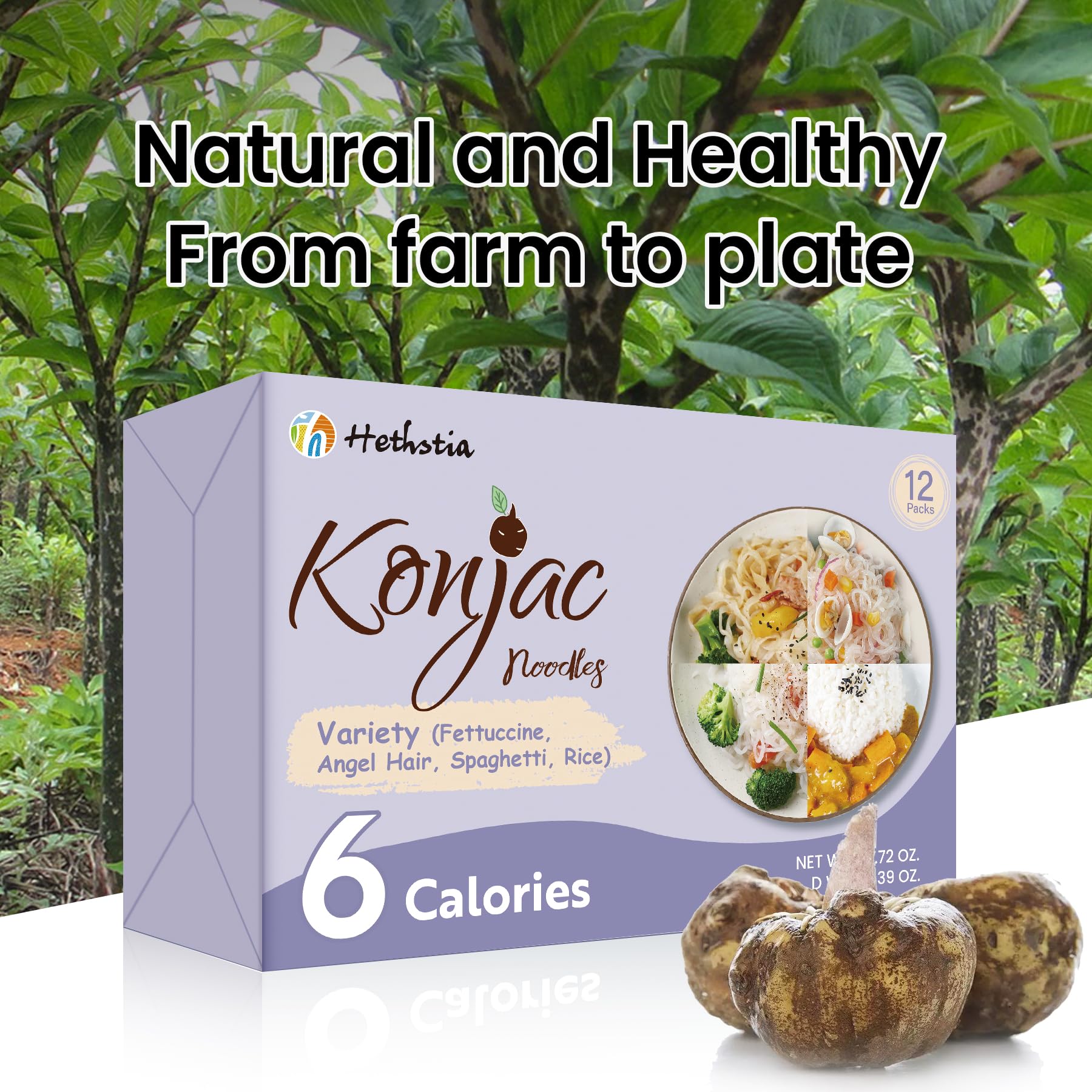 Hethstia Konjac noodles variety gift pack appeals to health-minded cooks.