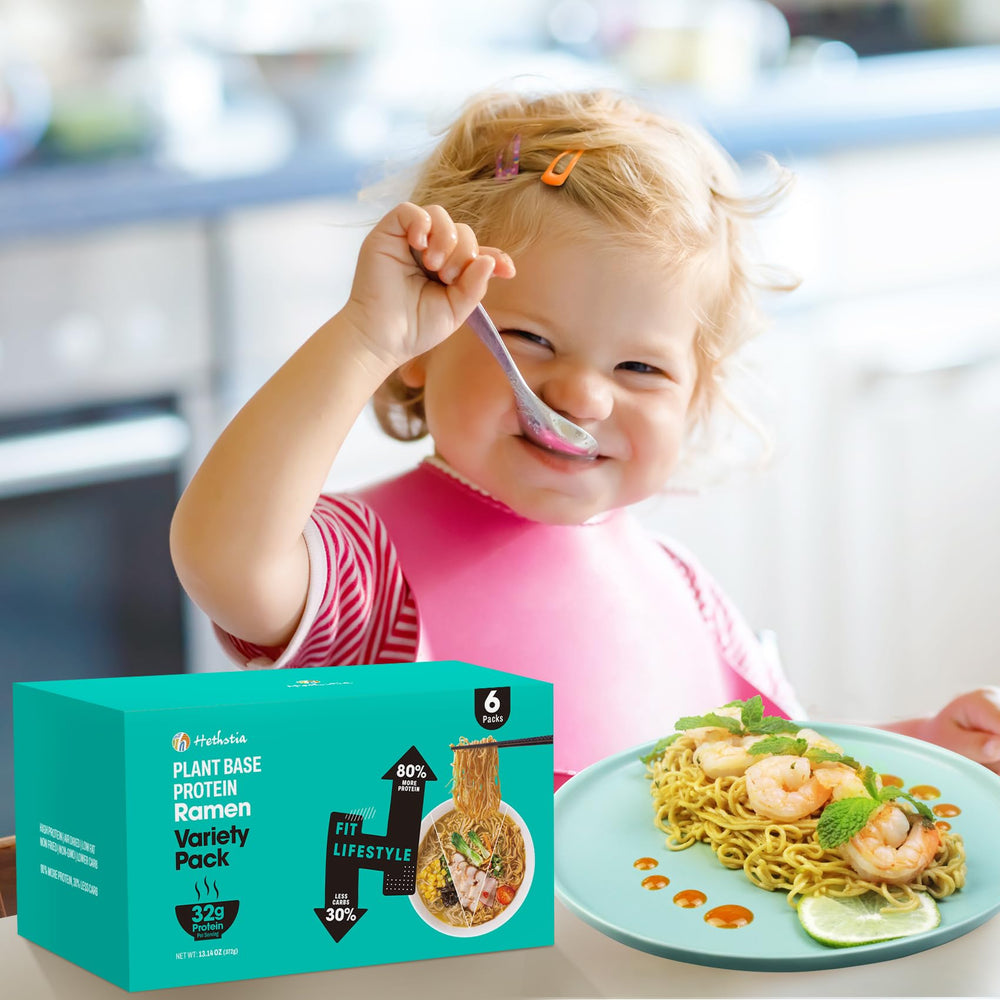 Hethstia non-GMO egg-free dairy-free ingredients on shelf.