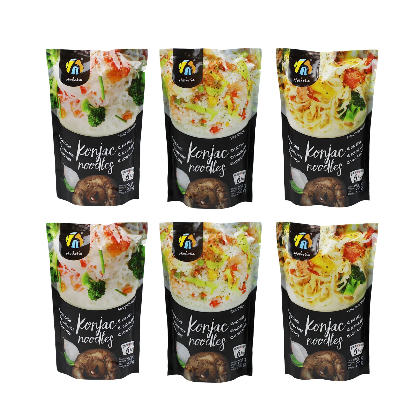 Hethstia plant-based allergen-free konjac noodles — vegan and gluten-free.