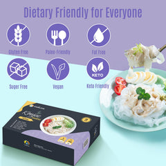 Hethstia Shirataki noodles in stir-fry dish demonstrates versatile gluten-free meals.