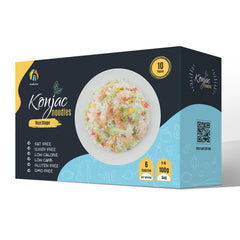 Hethstia Shirataki Rice ten-pack box, convenient low-calorie option for quick meals.