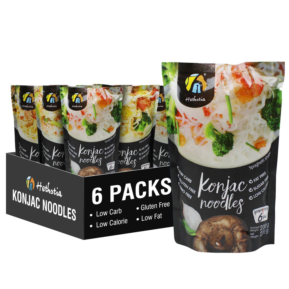 Hethstia Shirataki spaghetti pack — low-calorie, gluten-free pasta option for quick meals.