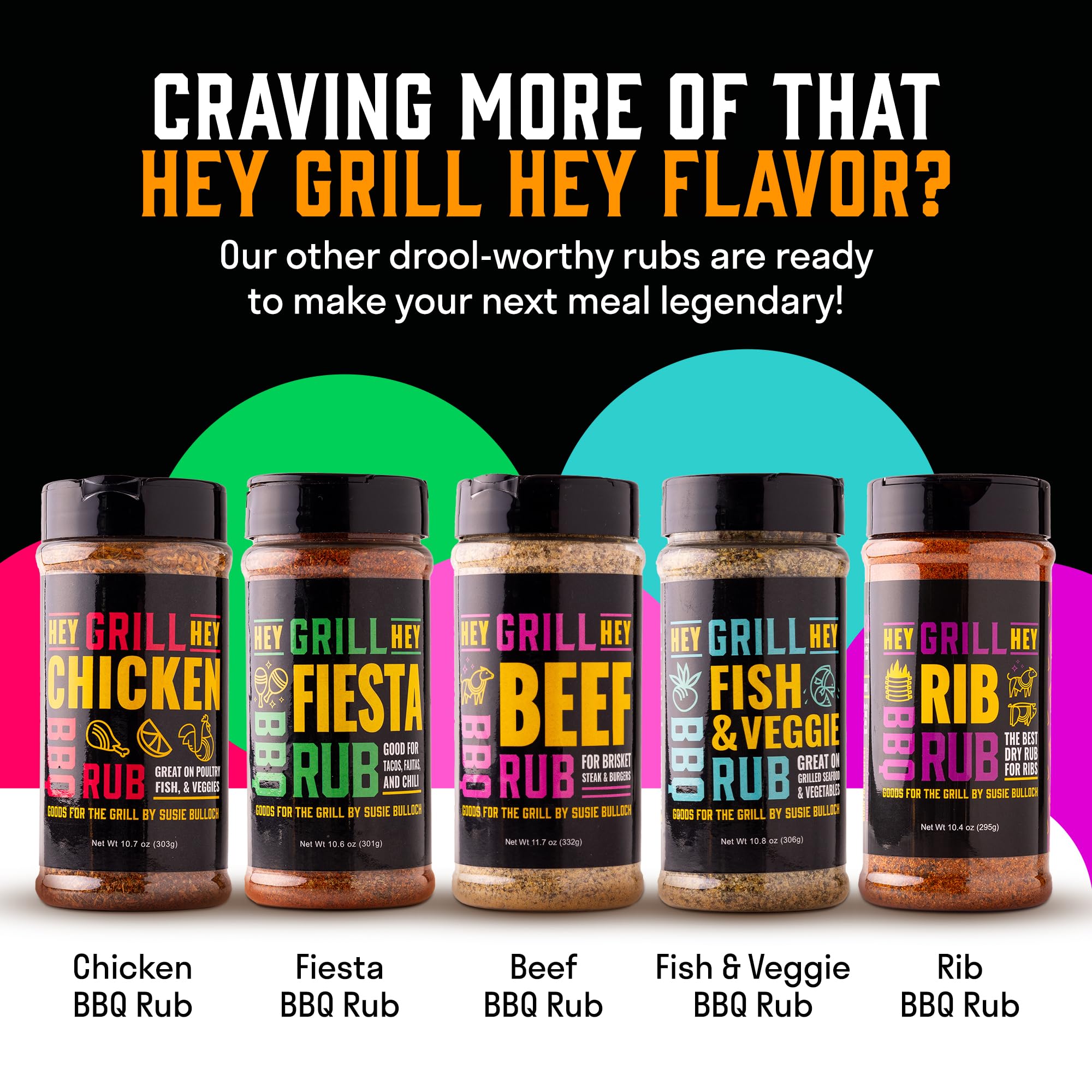 Hey Grill Hey Sweet Rub pouring jar ready for quick seasoning