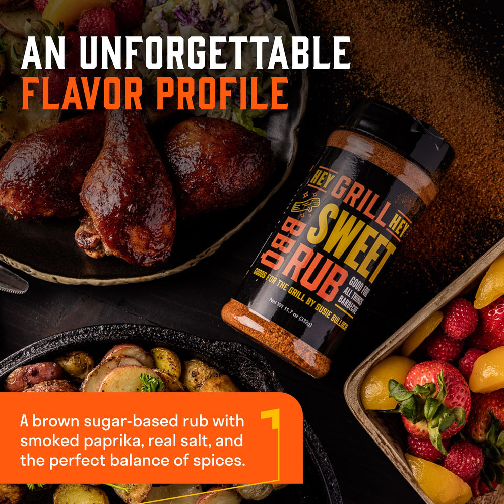 Hey Grill Hey Sweet Rub salmon fillets grilled with smoky sweet glaze