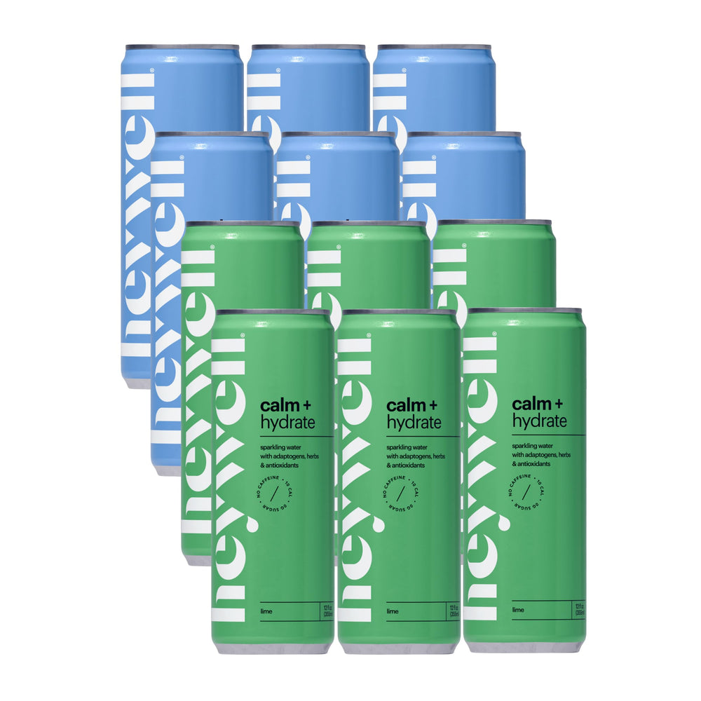 Heywell Sparkling Adaptogenic Calm Lime bottle for mood-supporting refreshment