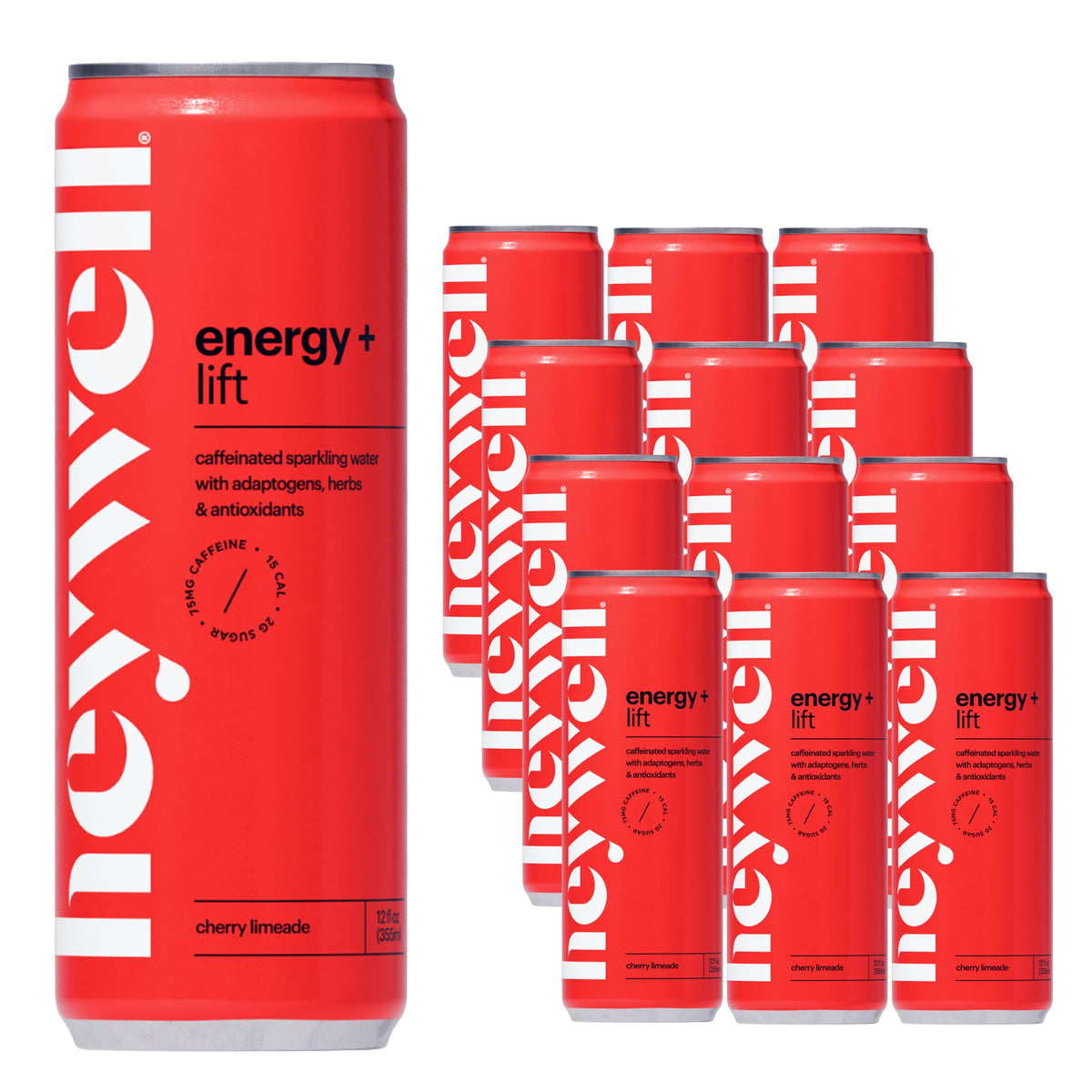 Heywell Sparkling Cherry Limeade bottle with energy lift for busy days