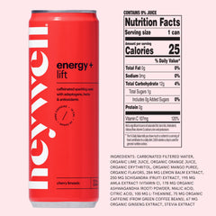 Heywell Sparkling Cherry Limeade can showing portable energy on the go