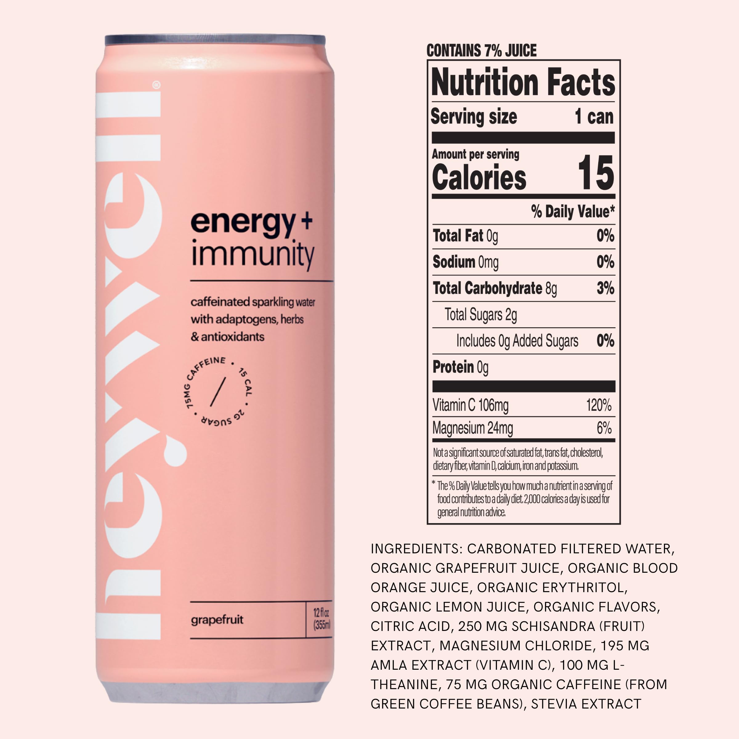 Heywell orange mango sparkling water bottle with tangy sweetness for a mindful break
