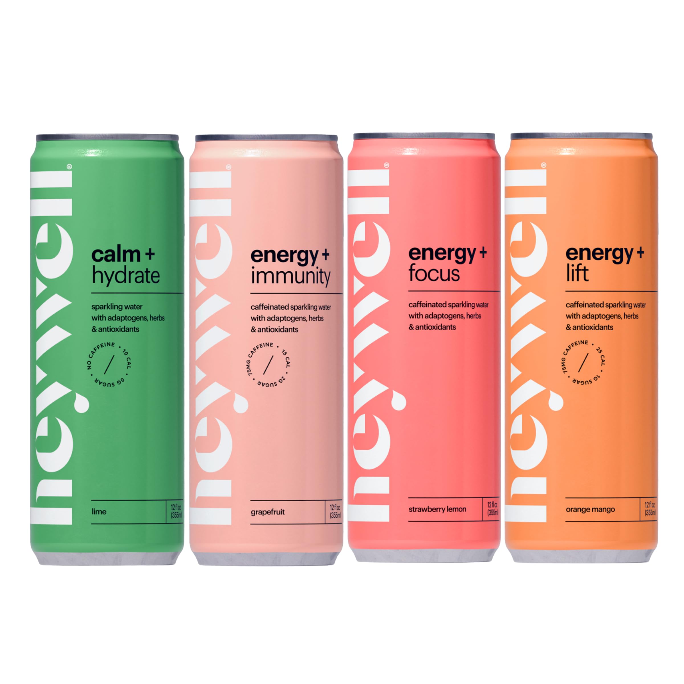 Heywell strawberry lemon sparkling water bottle bright flavor for an energy boost