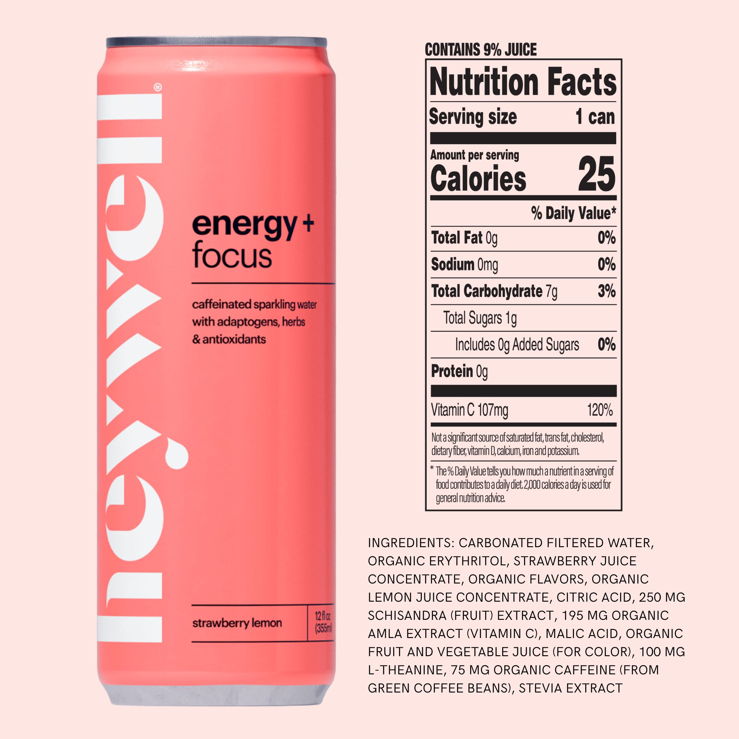 Heywell strawberry lemon flavor close up with tangy taste and balanced energy
