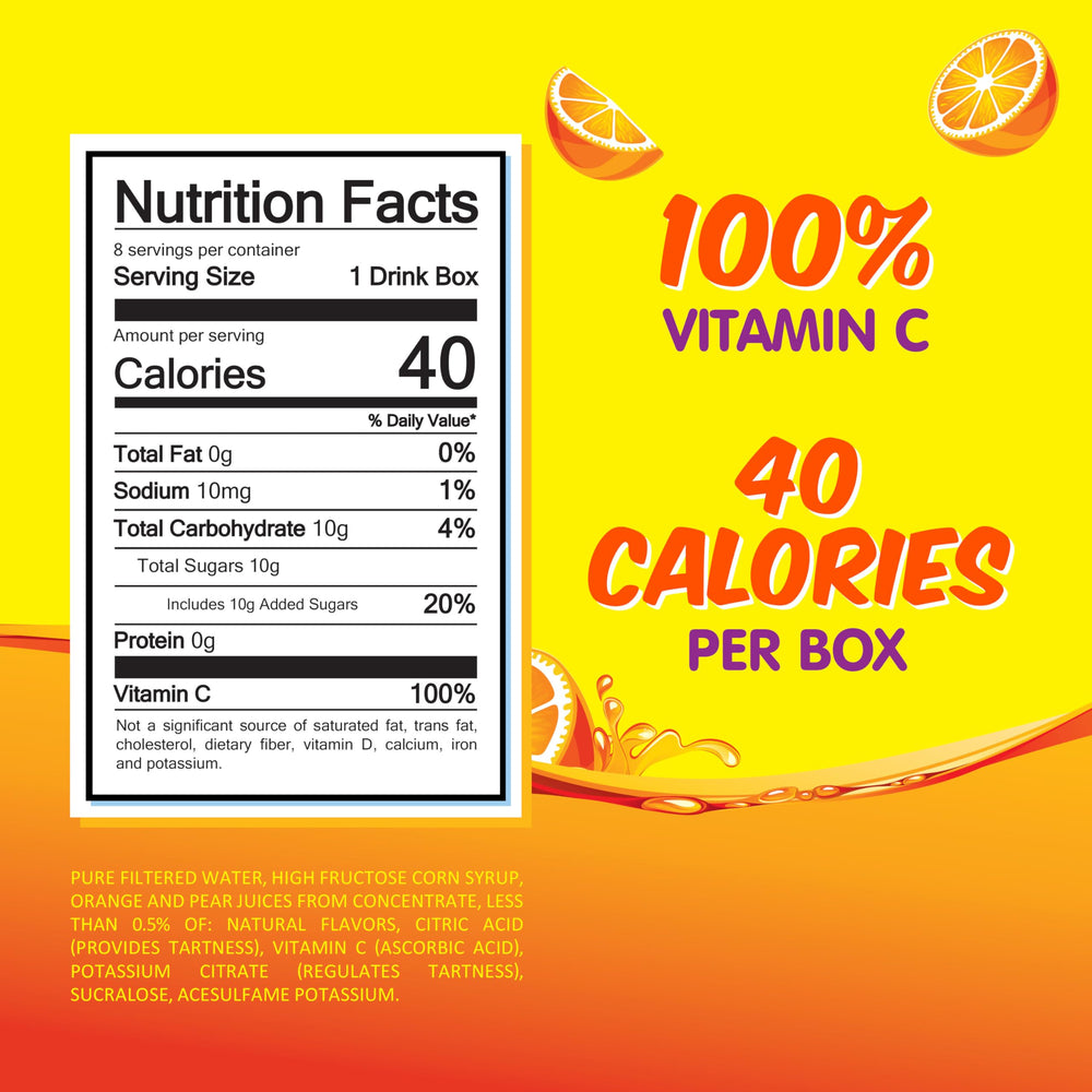 Hi-C Orange Lavaburst eight-pack boxes, ready for on-the-go hydration.