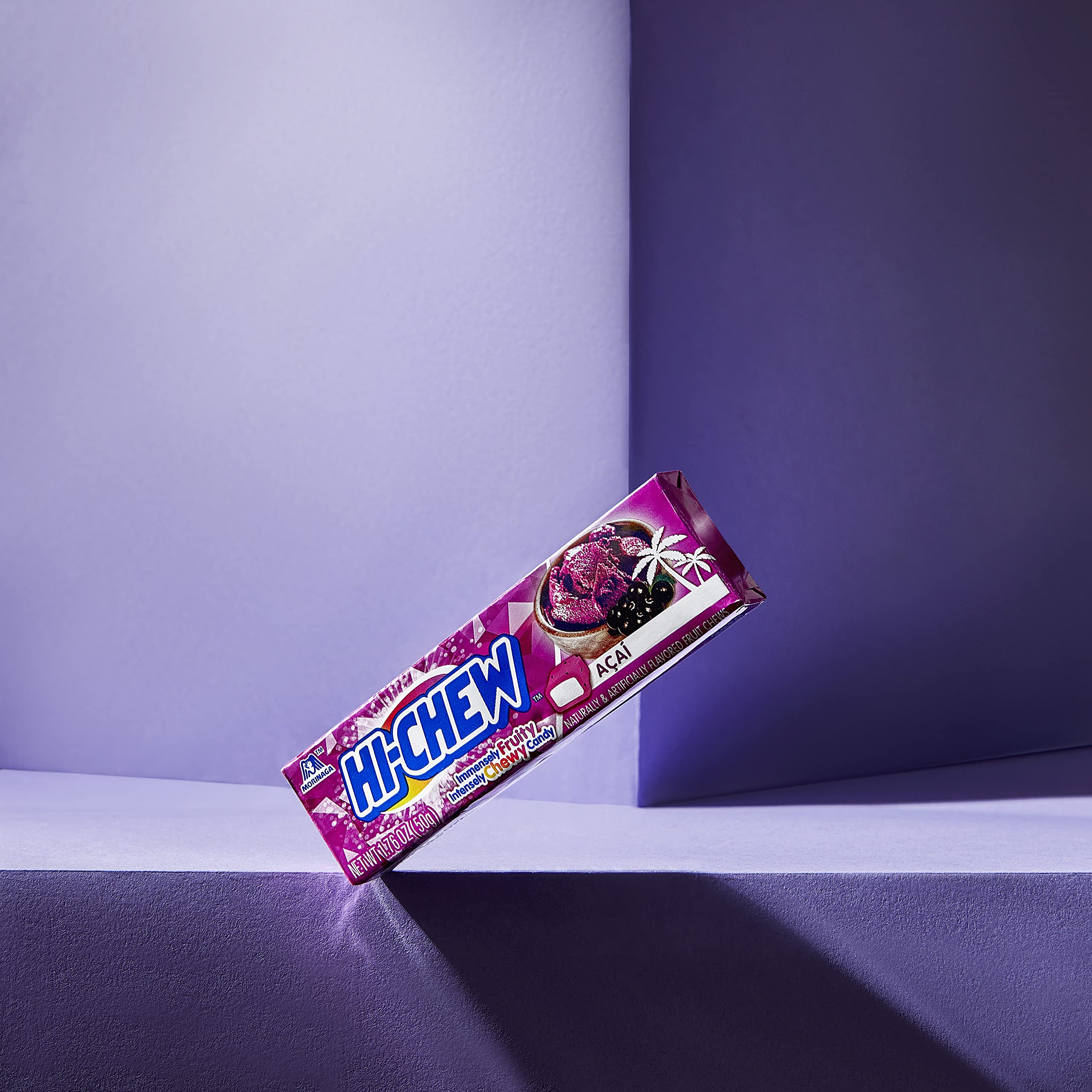 On-the-go scene with HI-CHEW Acai Sticks in a lunch bag.