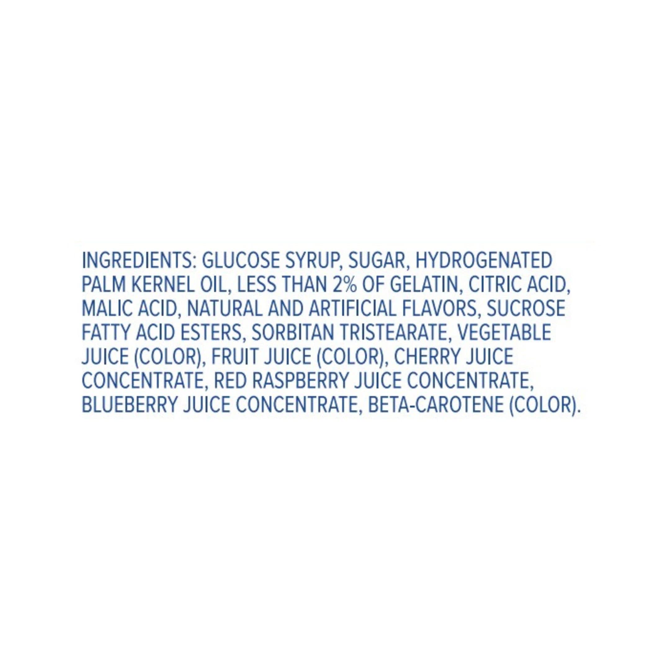 HI-CHEW Berry Mix chews close-up, juiciest fruit flavors highlighted.