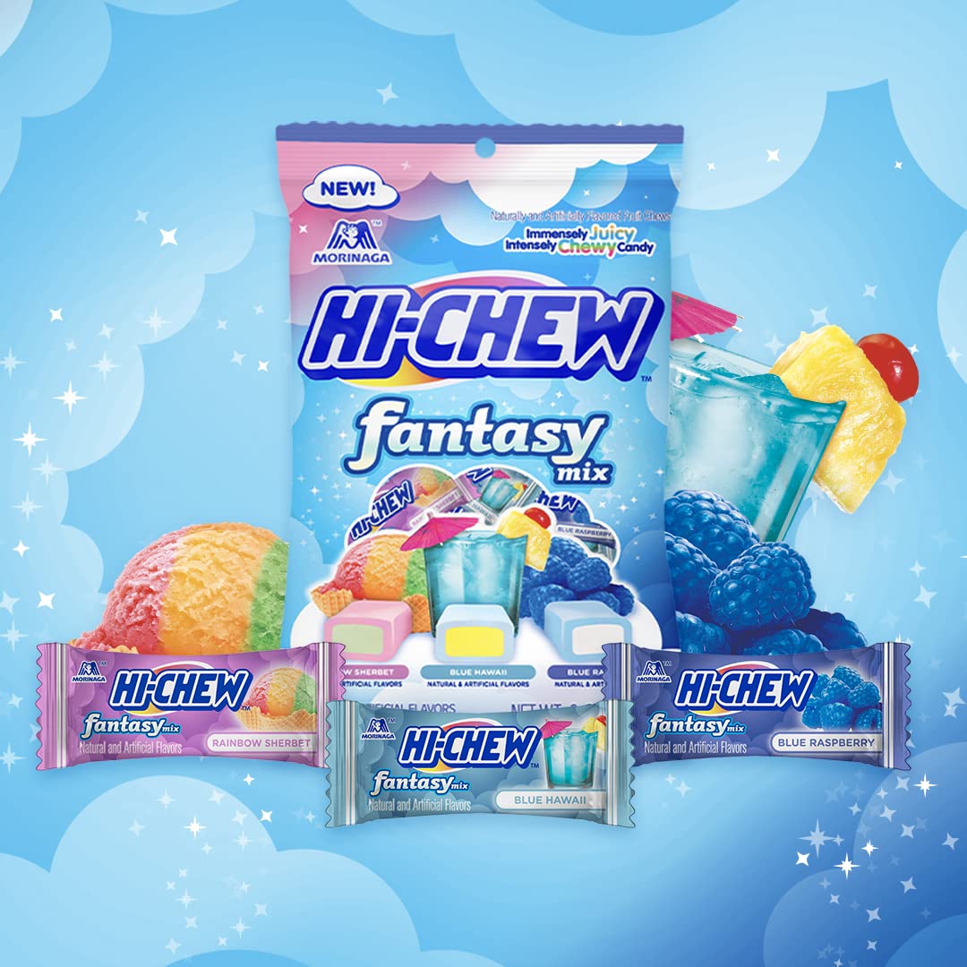 HI-CHEW Fantasy Mix gluten-free image, clean ingredients for snack lovers.