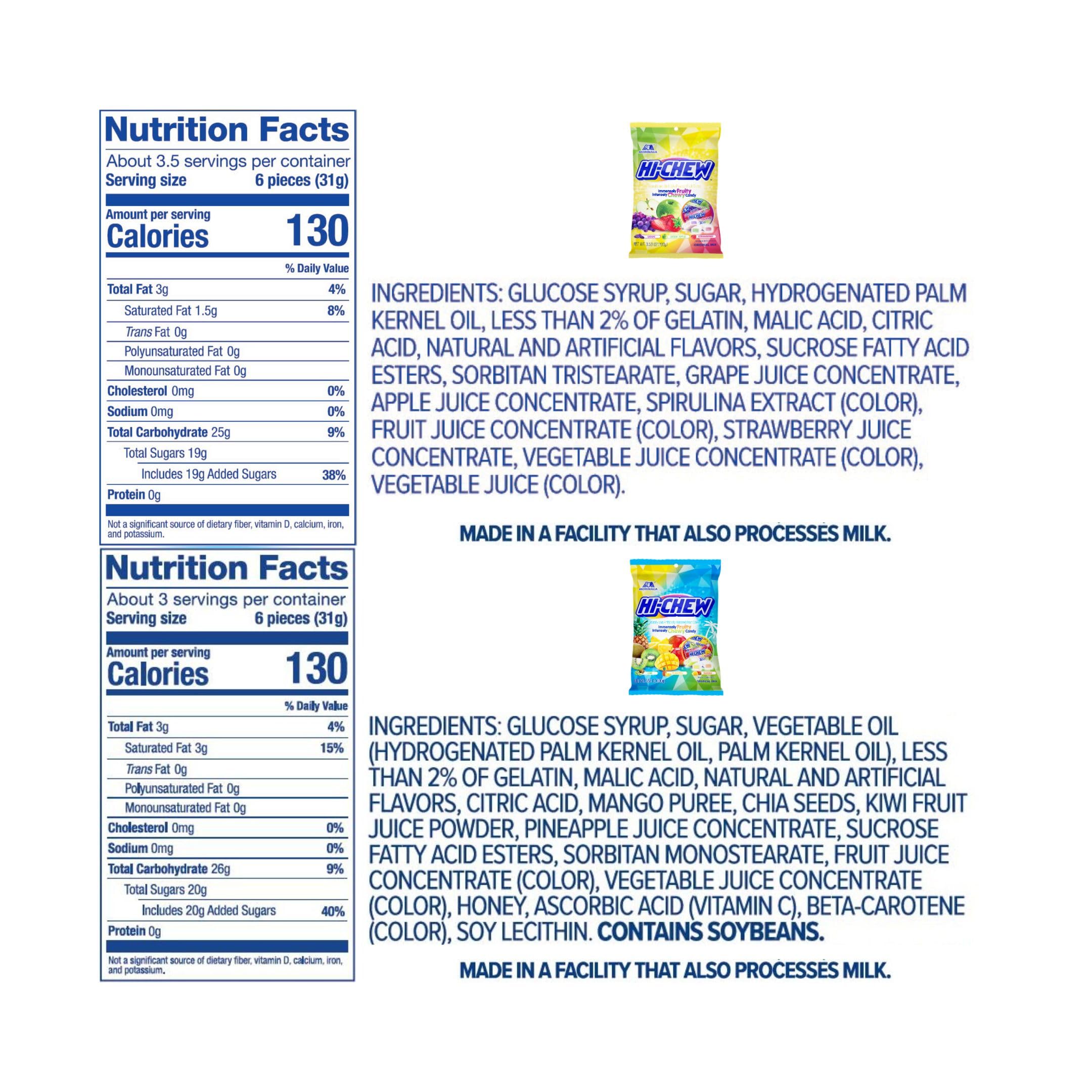 HI-CHEW fruit flavors collection showing colorful assortment for snack lovers