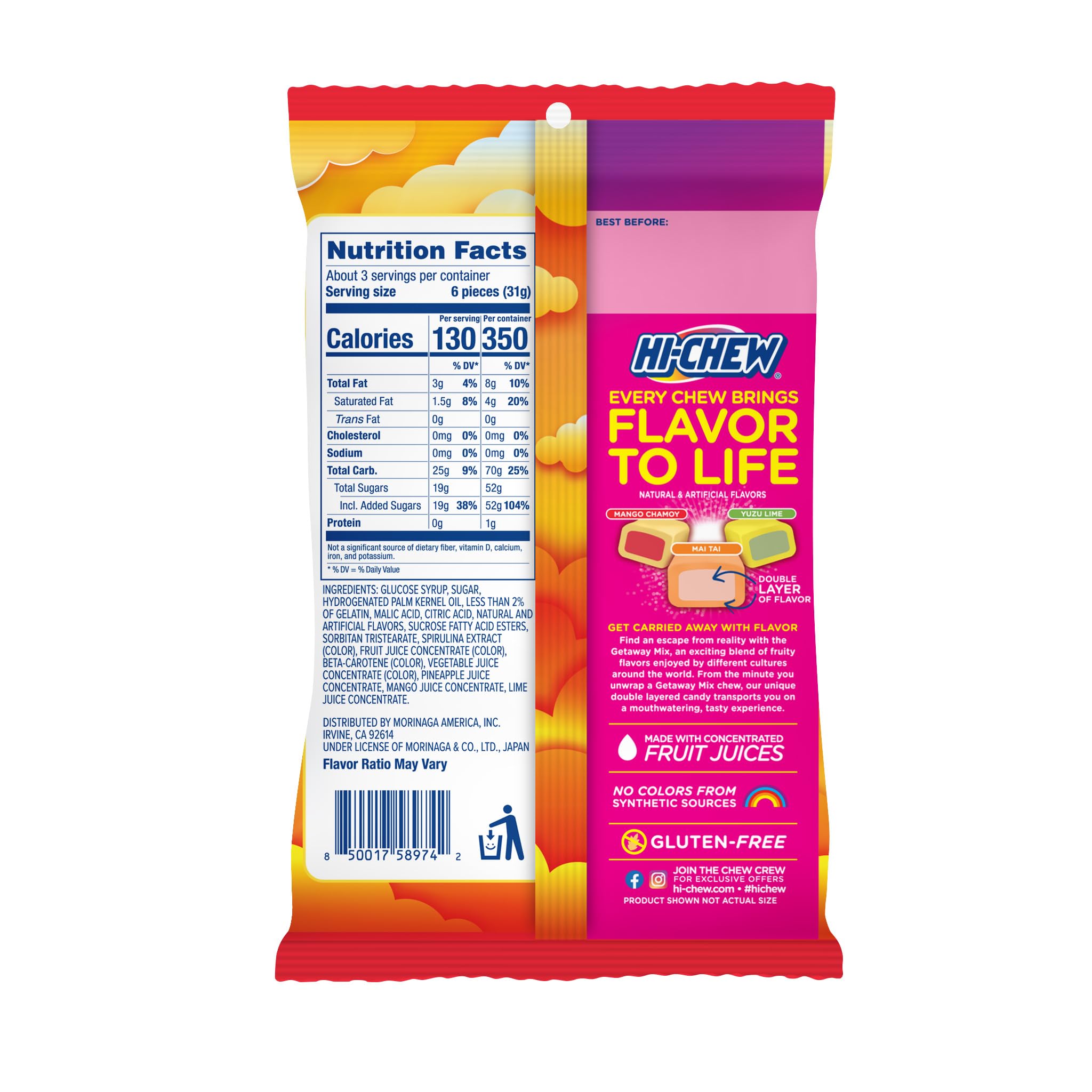 Hi-CHEW Getaway Mix mai tai bag showcases fruity bite ideal for gatherings