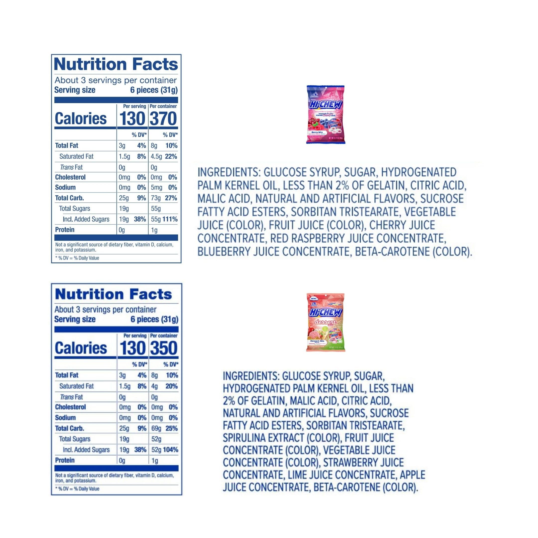Hi-CHEW gluten-free ingredients deliver real fruit flavors without synthetic colors.