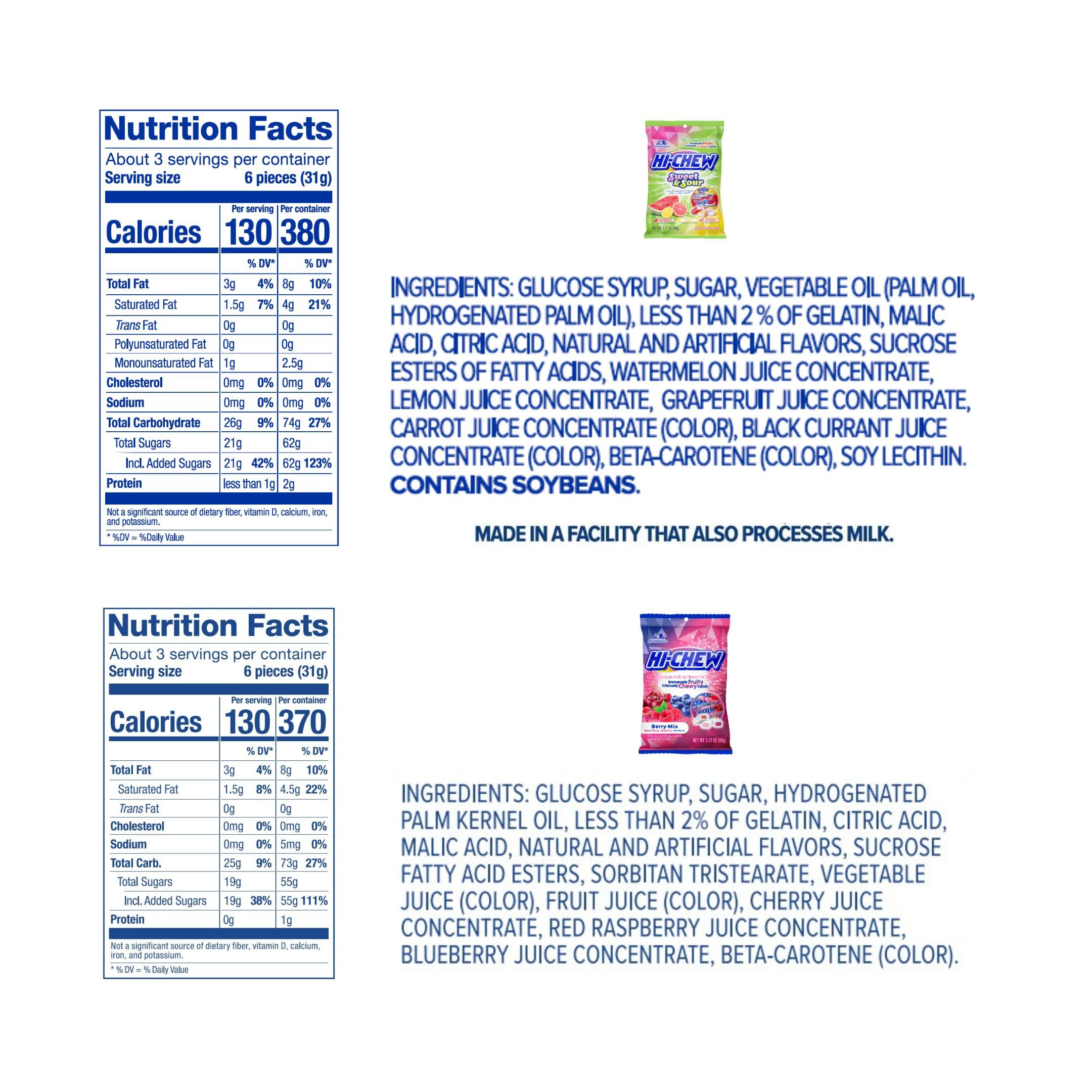 HI-CHEW individually wrapped candies for convenient sharing