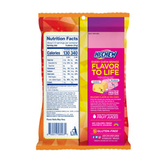 HI-CHEW Plus Fruit Mix red-apple-strawberry highlighting colorful individually wrapped pieces.