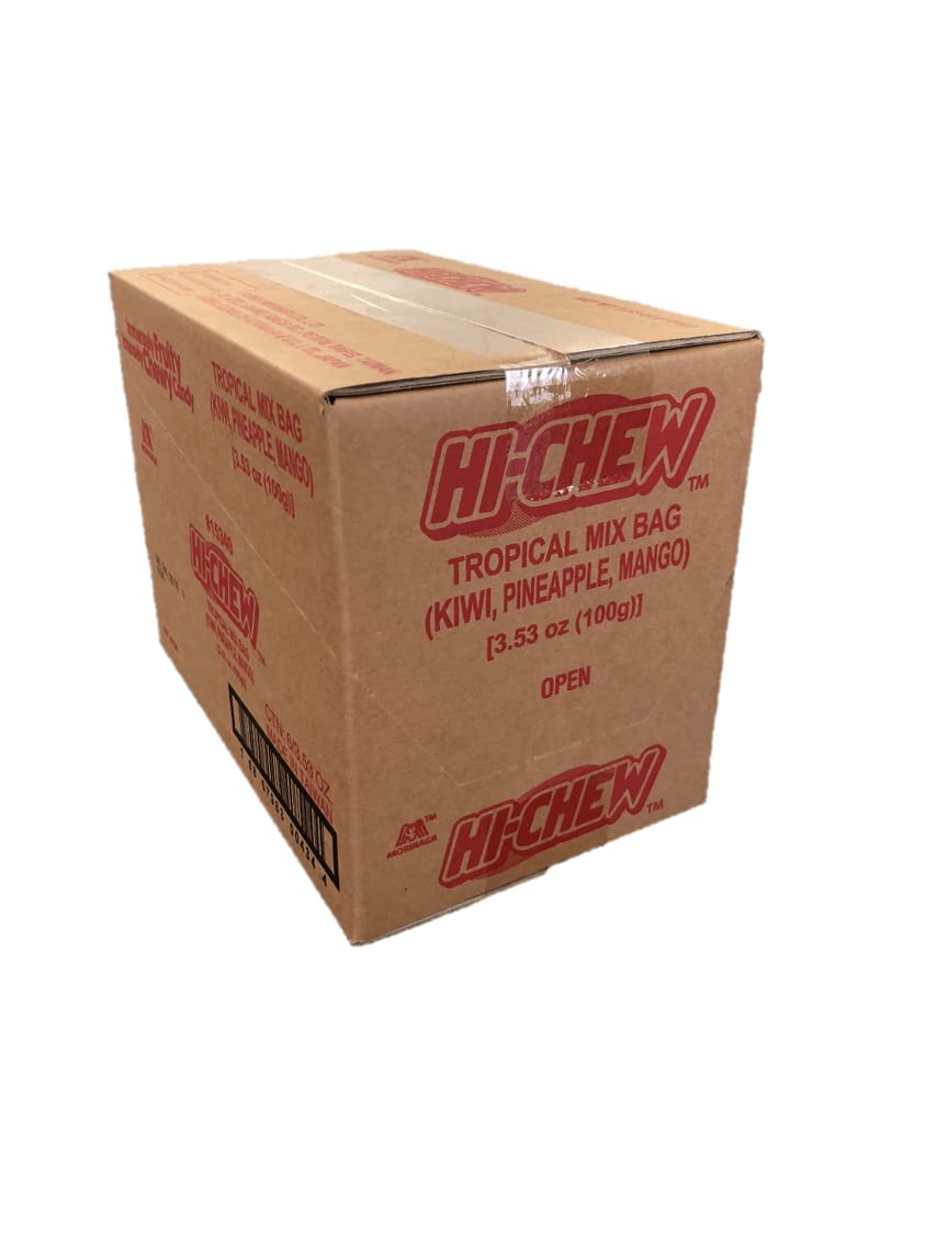 HI-CHEW Tropical Mix gluten-free ingredients and natural flavors.