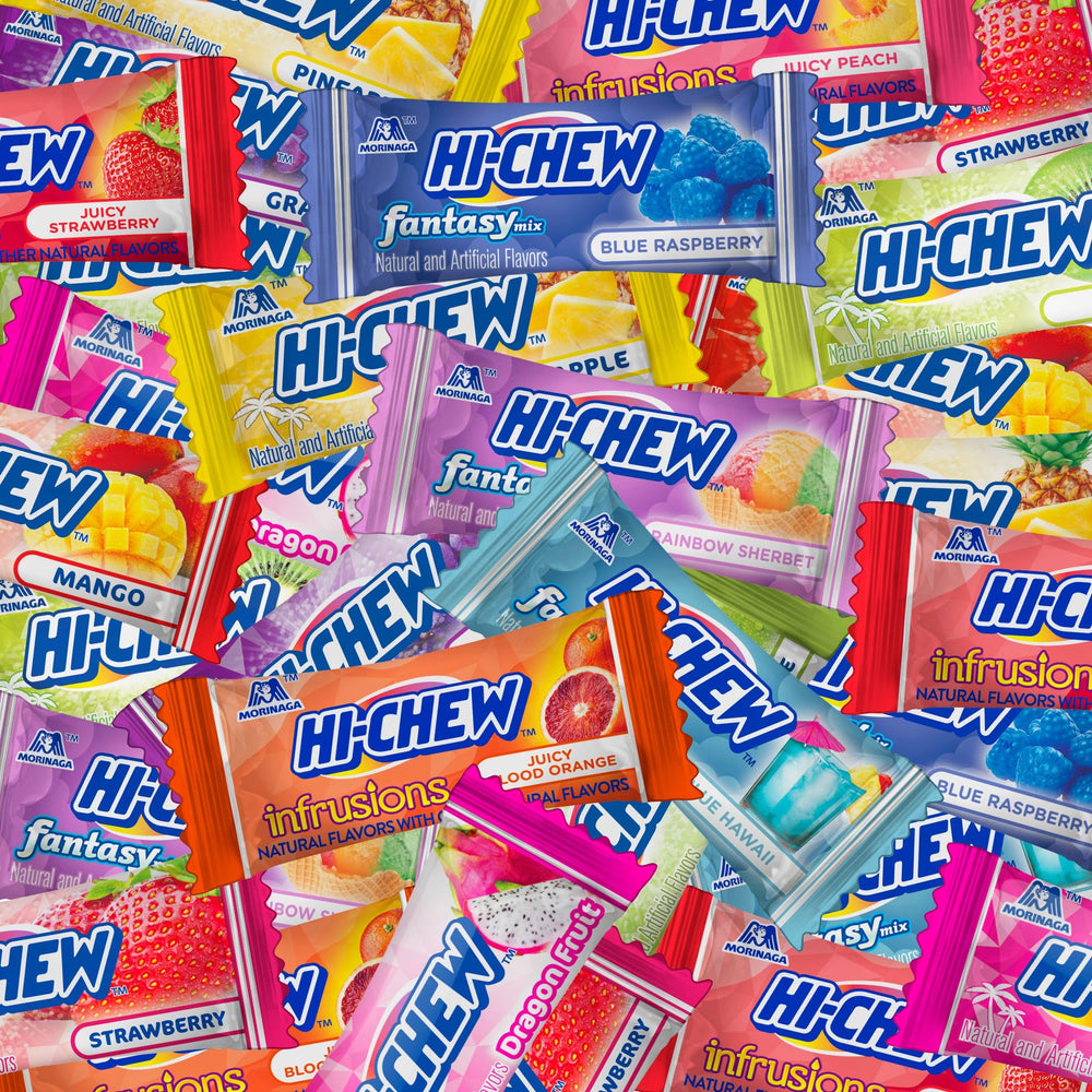HI-CHEW Variety Mix trick-or-treat display suits seasonal candy bowls.