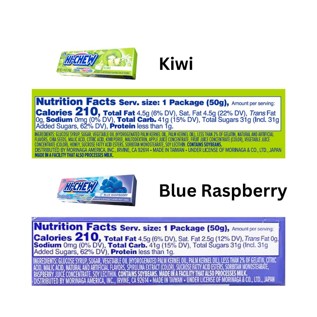 Close-up of HI-CHEW soft chewy texture with juicy fruit flavors.