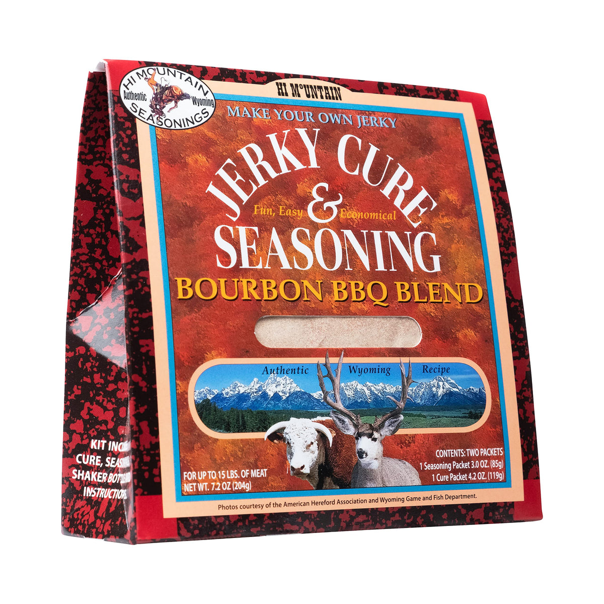 Hi Mountain Bourbon BBQ blend packet for beef jerky flavor boost