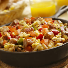 Hi Mountain Breakfast Sausage Seasoning in bowl ready to mix with pork or wild game.
