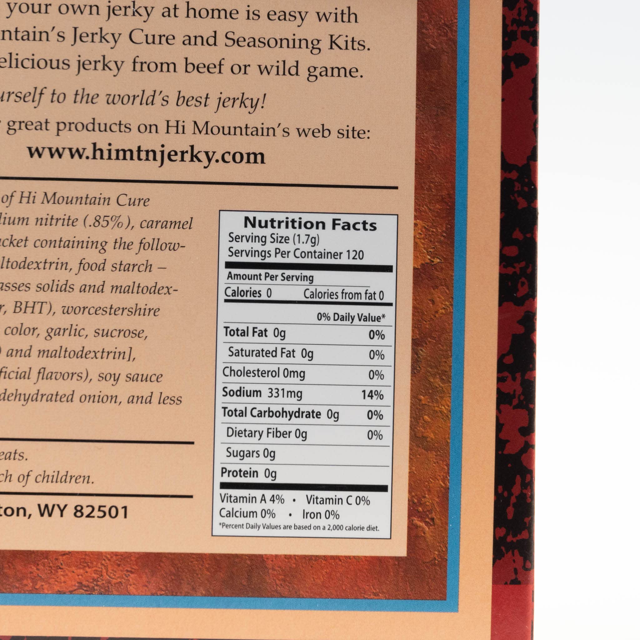 Hi Mountain cure packet for preserving meat and texture