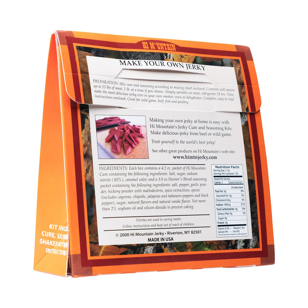 Hi Mountain Hunters Blend instruction card guiding oven smoker or dehydrator use