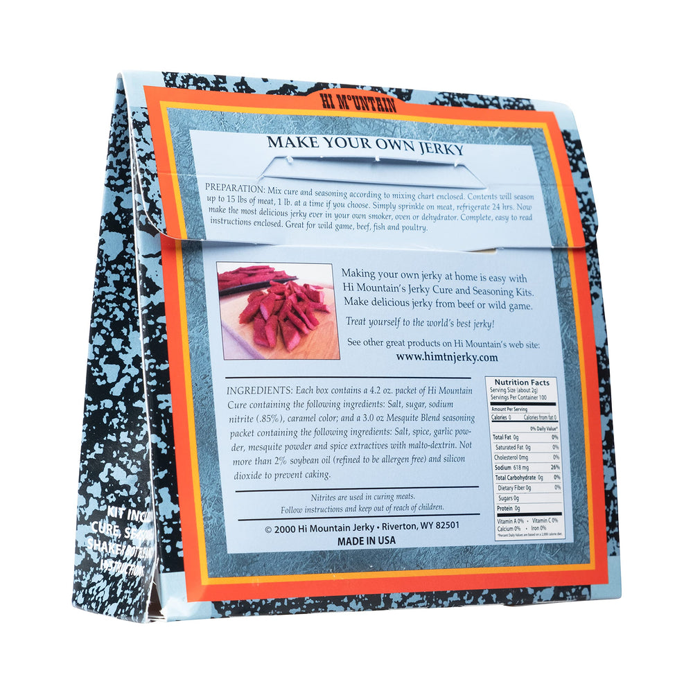 Hi Mountain Jerky Cure Pack with instructions for at-home curing