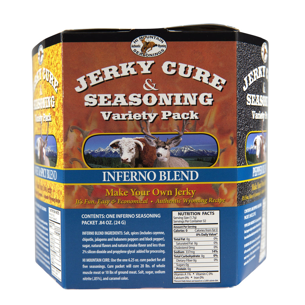 Hi Mountain Jerky Cure packet to ensure safe, tasty results.