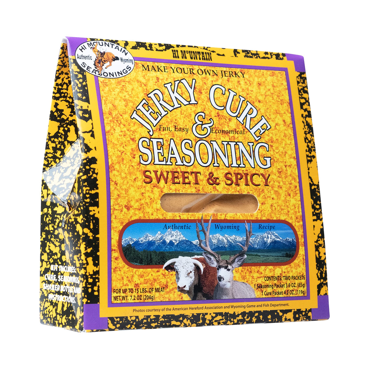 Hi Mountain Jerky Seasoning Kit box shown for easy at-home jerky creation