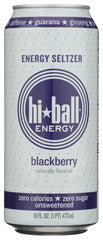 Hiball Energy Blackberry bottle pour highlights crisp flavor and convenient energy boost.