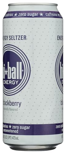 Hiball Energy Blackberry label close-up highlights clean ingredients and branding.
