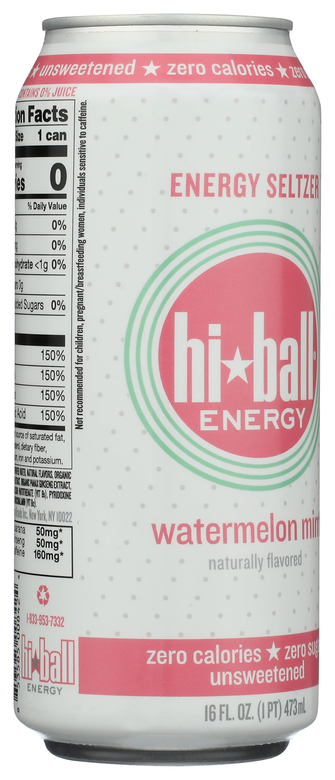Hiball Energy Watermelon Mint pour into a glass for a chilled experience