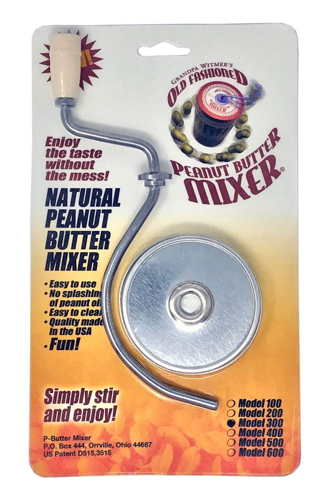 HIC Kitchen Grandpa Witmer's mixer in action blends oils back into natural peanut butter smoothly.