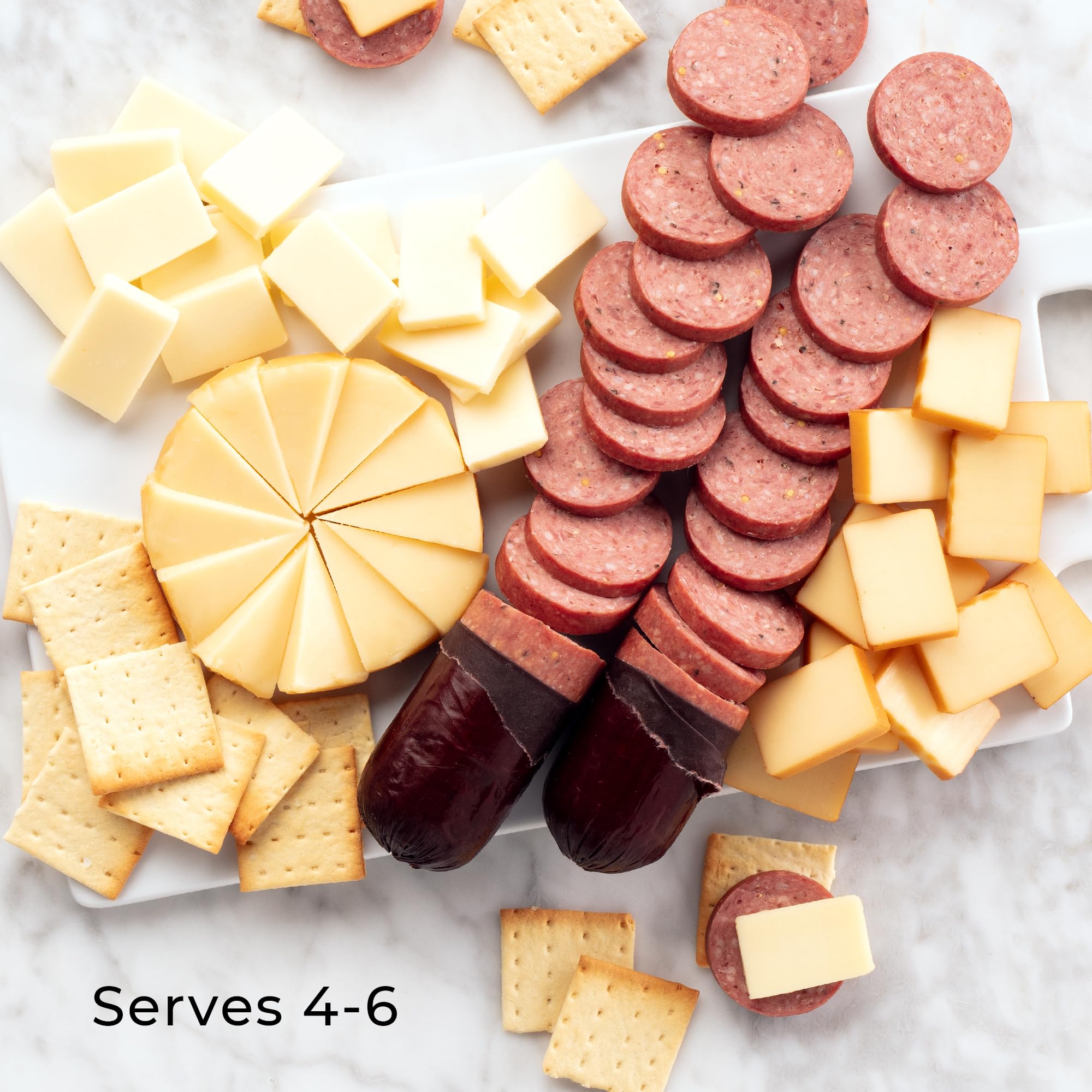 Hickory Farms Golden Toasted Crackers paired with cheeses for crisp bites.