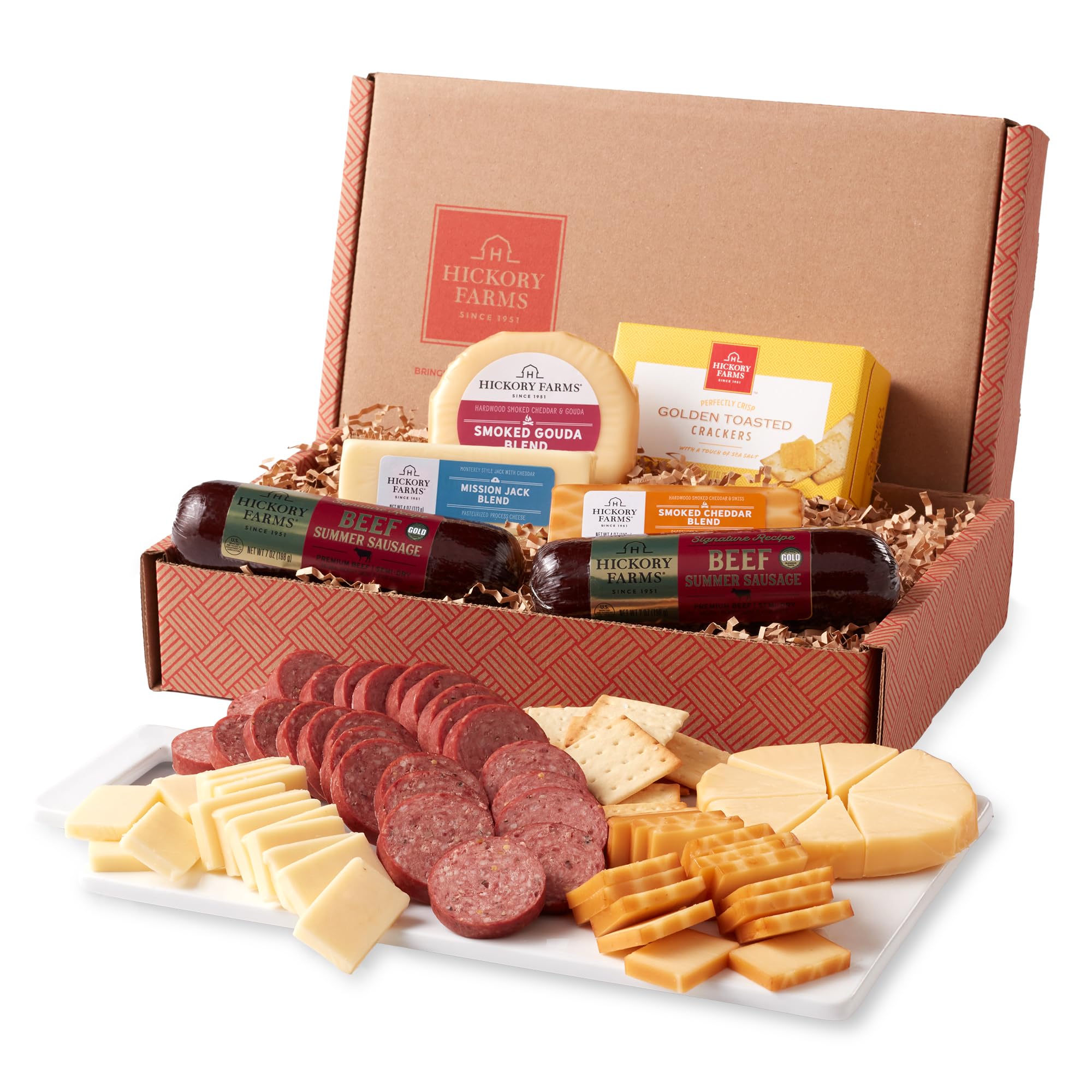 Hickory Farms Mission Jack Blend cheese with creamy texture for snacking.