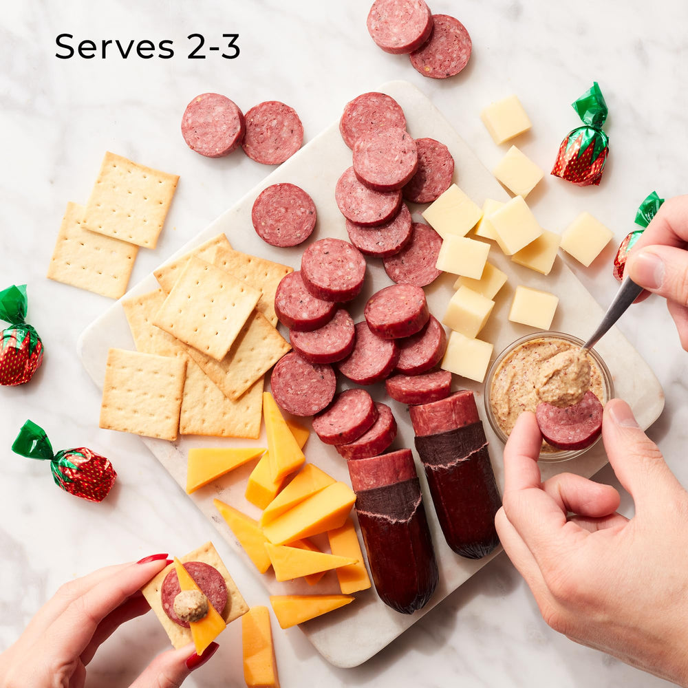 Hickory Farms Strawberry Bon Bons add a light sweet finish to the assortment.
