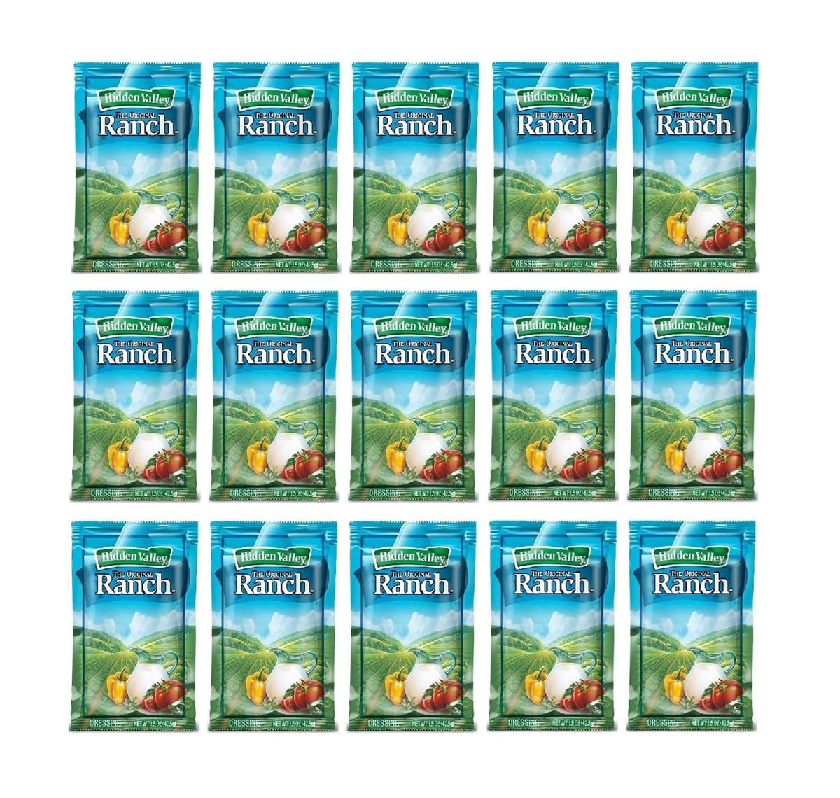 Hidden Valley Ranch packets for dip with vegetables, enhancing snacking