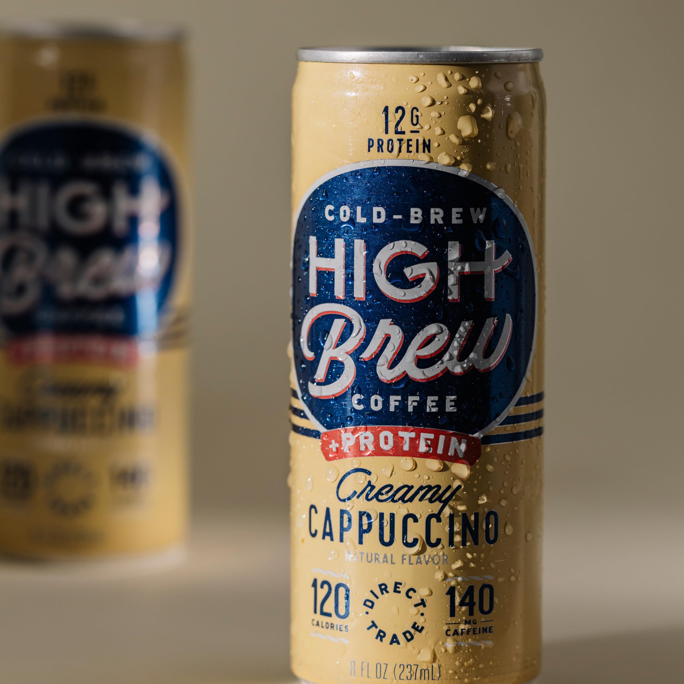 High Brew 100% Arabica Beans image emphasizes premium, flavorful coffee.