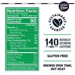 High Brew Coffee 12g protein can, grab-and-go breakfast fuel with rich aroma.