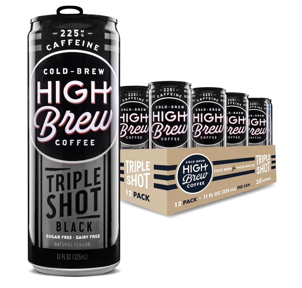 High Brew Coffee 8oz can side view for grab-and-go energy.
