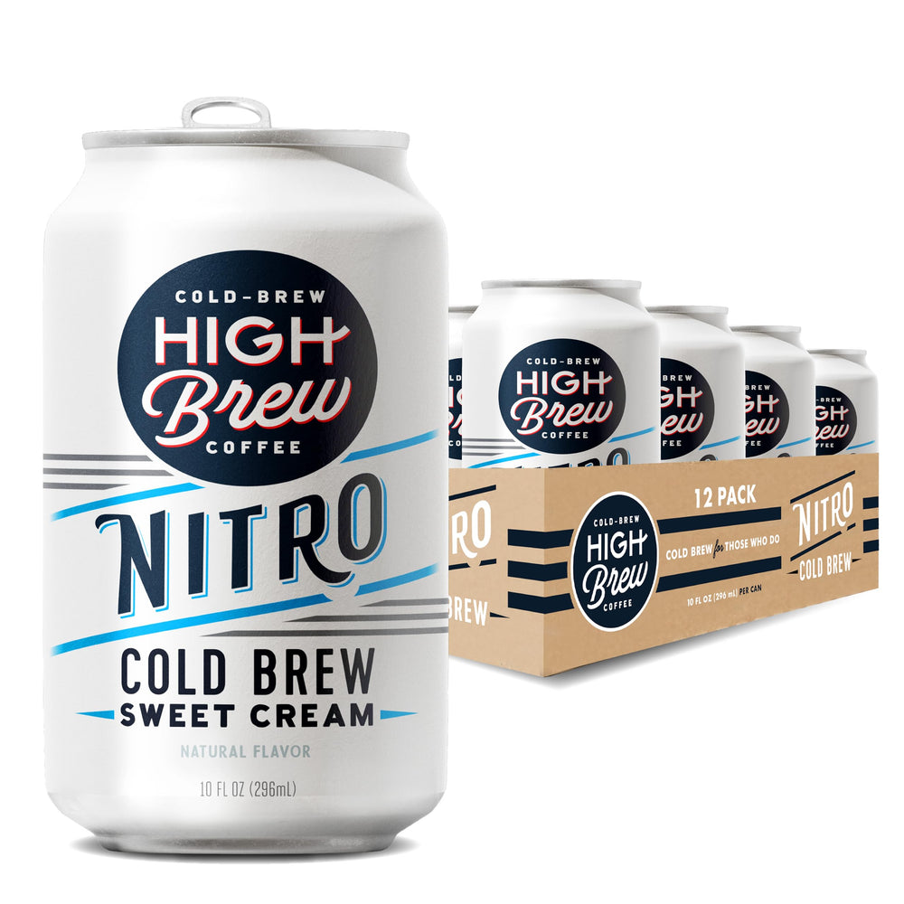 High Brew Nitro Sweet Cream cold brew can, ready to drink for a quick caffeine boost