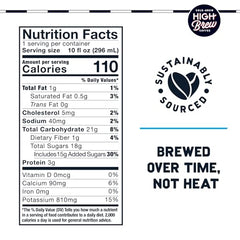 High Brew Nitro Sweet Cream poured into a glass for a creamy head