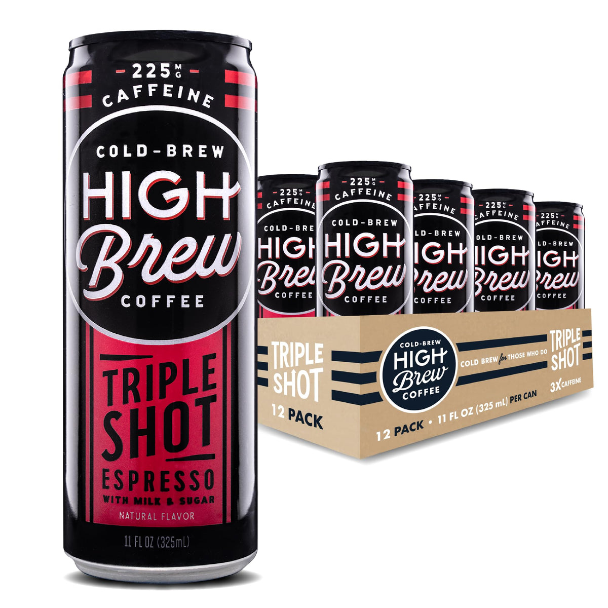 High Brew Triple Shot Espresso can seen ready for an active morning, bold energy boost.