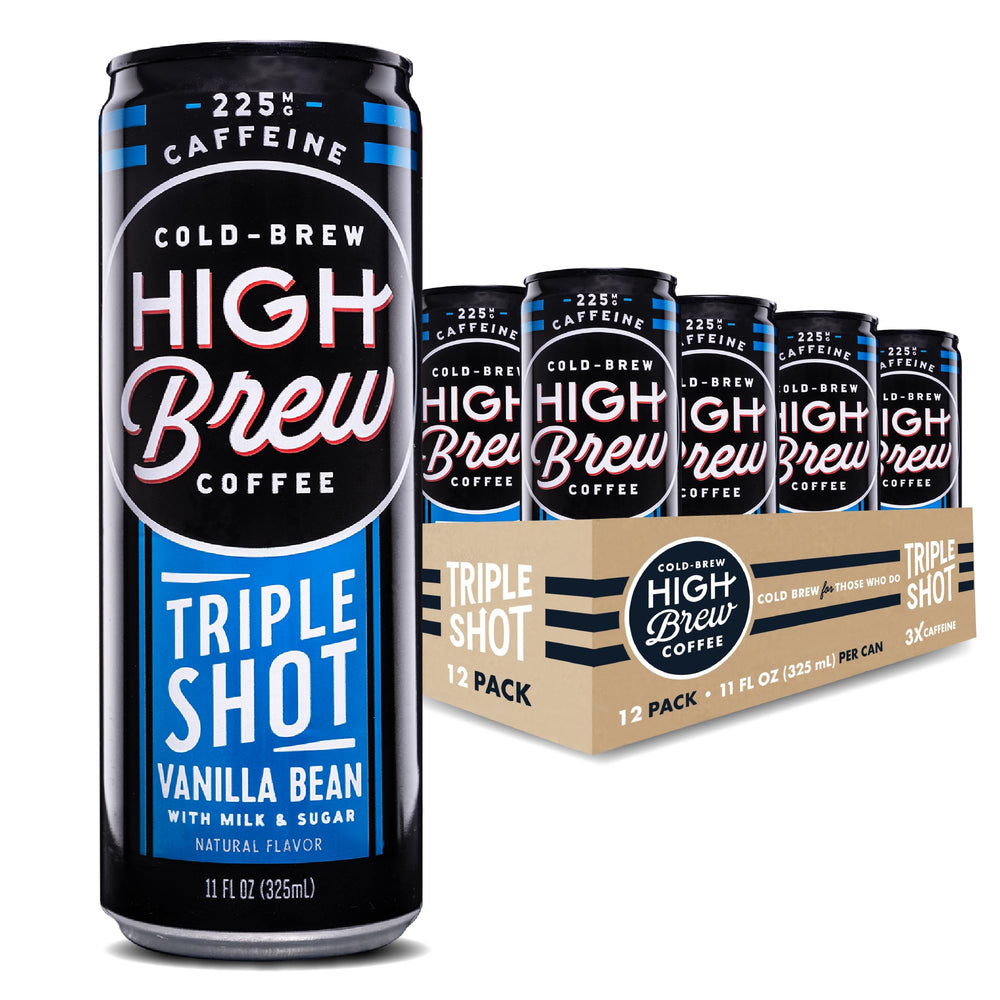 High Brew Triple Shot Vanilla Bean bottle with bold aroma for an energizing morning